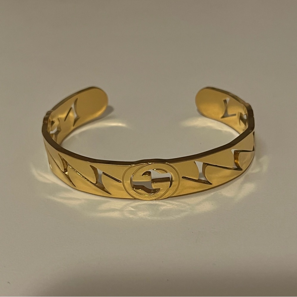 Gold-tone Cuff Fashion Bracelet